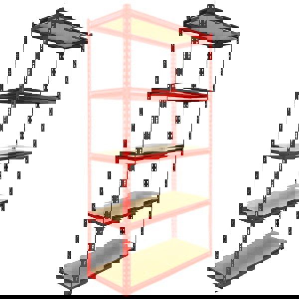 Monster Racking Z-Rax 90cm Corner Racking Bundle: Corner Shelving & 4 Garage Racking Bays