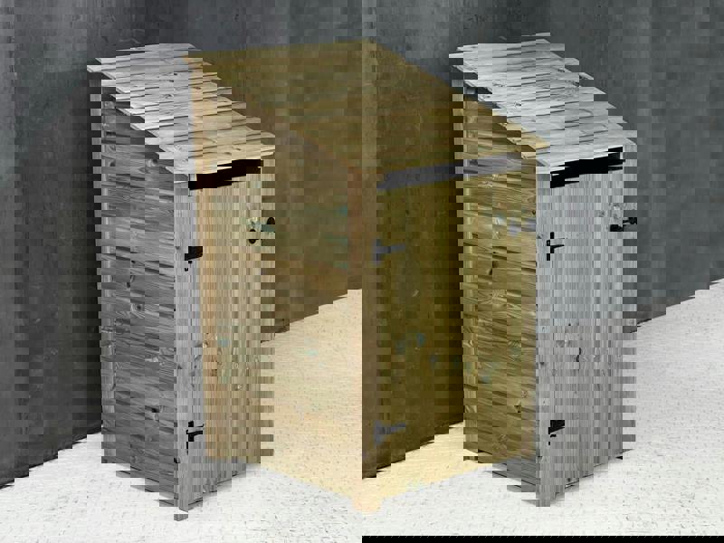 Arbor Garden Solutions Wooden Premium Tongue/Groove Log Store with Door (W-79cm,H-126cm or H-180cm, D-88cm)