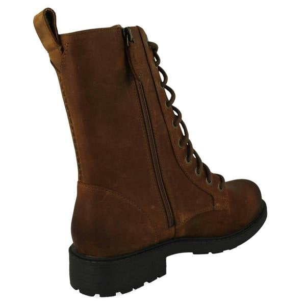 Clarks Ladies Clarks Lace Up Detailed Combat Style Boots Orinoco2 Style