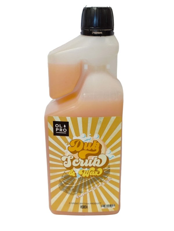 The OLPRO Dub Scrub Wash & Wax 1 Litre bottle with front label.