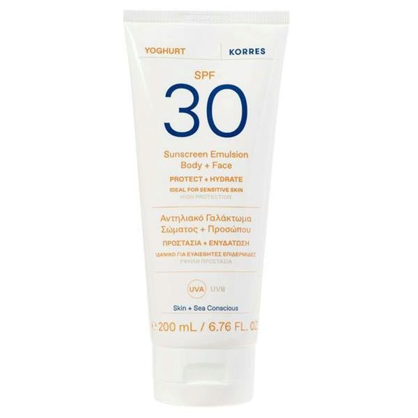 KORRES Sun Care Yoghurt Sunscreen Emulsion Body + Face SPF30 200ml