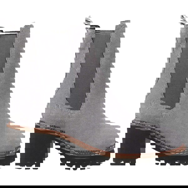 Hush Puppies Gaia Leather Women's Grey Heeled Chelsea Boots