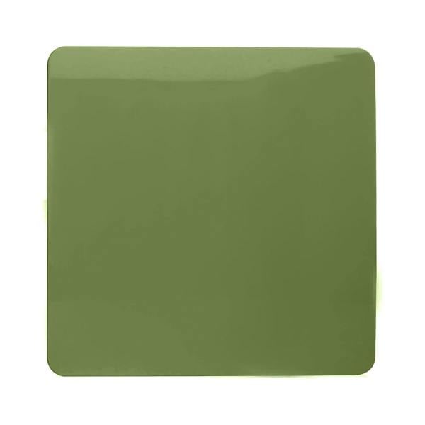 Trendi Switch Single Blanking Plate in Moss Green