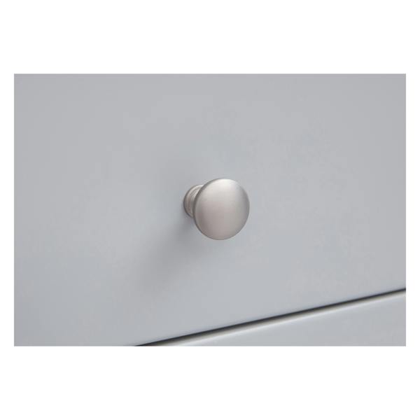 Cabinet Bits Loreo Light Grey 3 Drawer 3 Door Sideboard Chrome Knob