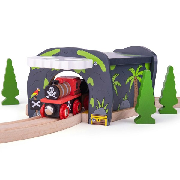 Bigjigs Rail Wooden Treasure Cave - Wooden Train Set Accessory