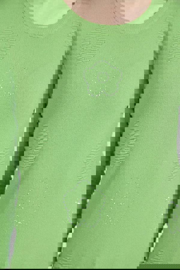 Mudflower Floral Sequin Embellished Knitted Jumper