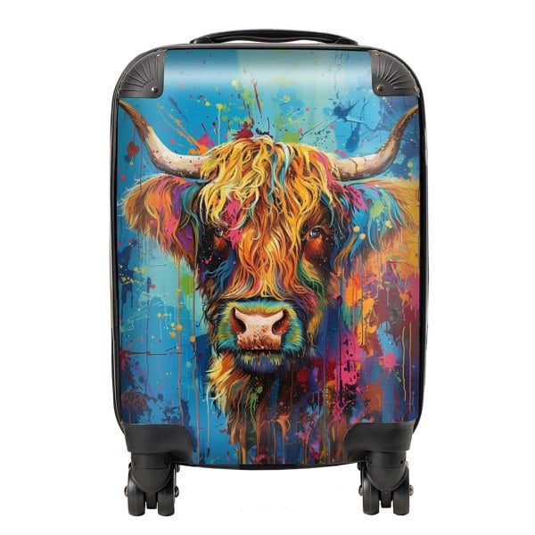 Warren Reed Splashart Highland Cow Suitcase