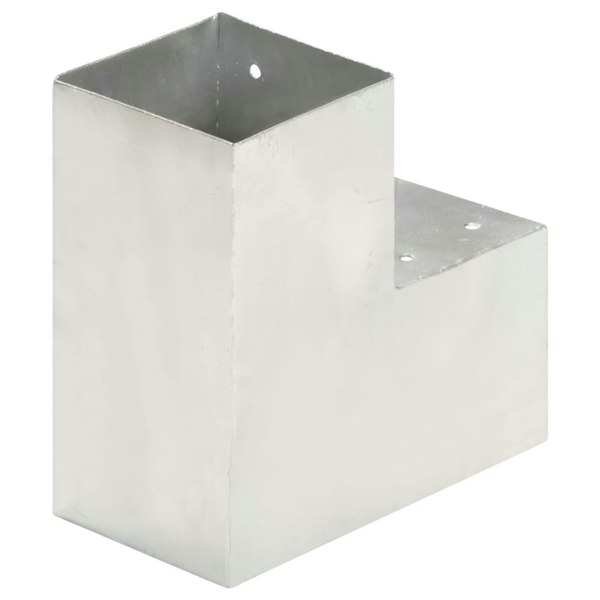 Berkfield Post Connectors 4 pcs L Shape Galvanised Metal 101x101 mm