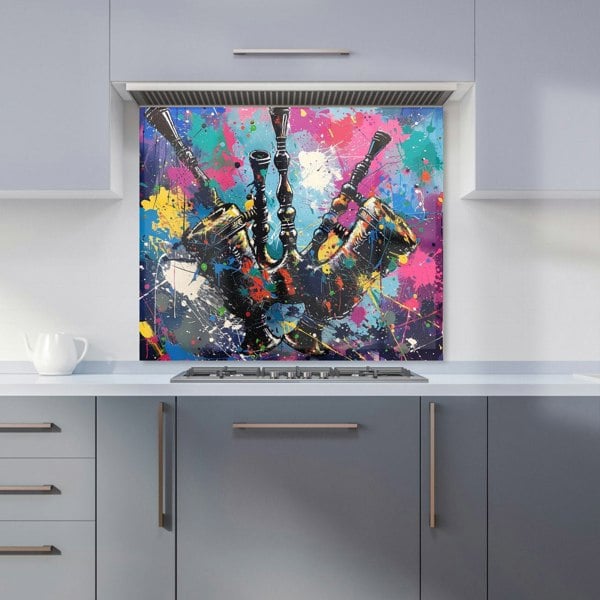 Warren Reed - Designer Scottish Bagpipes Splashart Kitchen Splashback