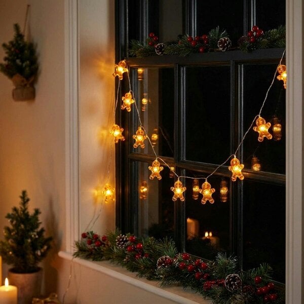Garden Greatness Festive Gingerbread String Lights