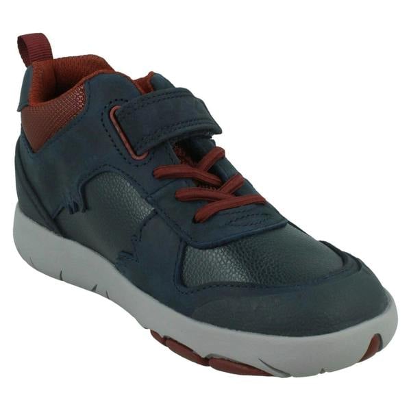 Clarks Boys Clarks Casual Hi-Top Trainers Rex Park K