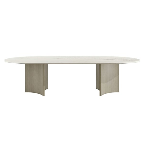 Trésor Luxury Natural Stone Top Dining Table & Antique Brass  A