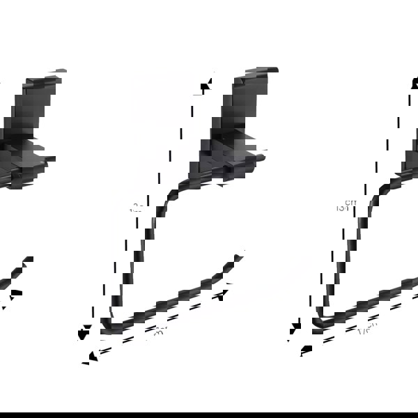 Showerdrape Unity Black Stainless Steel Wall Mounted 3 Piece Bathroom Accessory Set