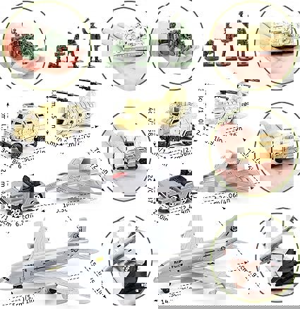 deAO Toys Army Men Playset Military Base Set with Military Vehicle Weapon Gear Accessories