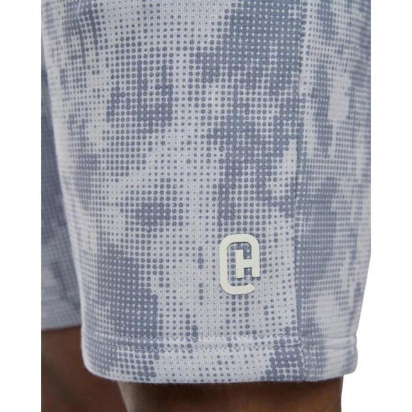 Crosshatch Mens Bardon Camo Sweat Shorts - Steel Blue Camo - 