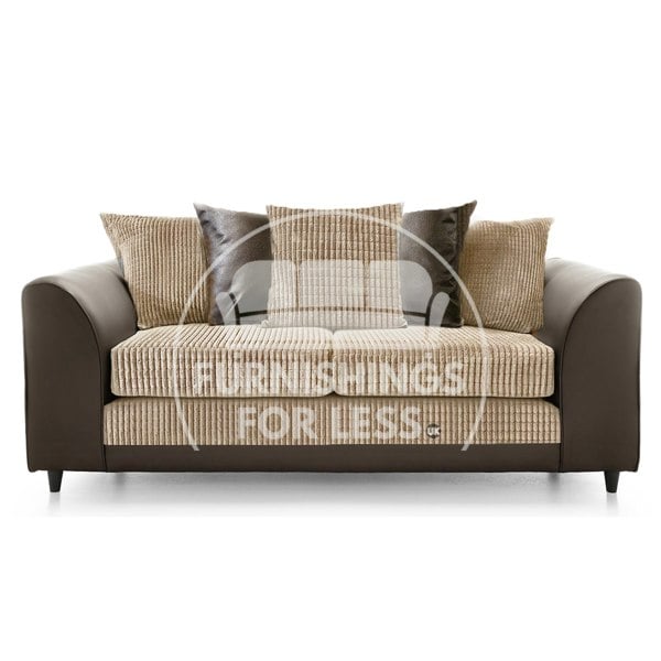 Furnishings For Less Luca Mixed Fabric 3 Seater Sofa - Scatter Back