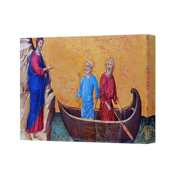Benjamin Tate Design Religious Canvas Wall Art Jesus And Disciples In Boat Scene