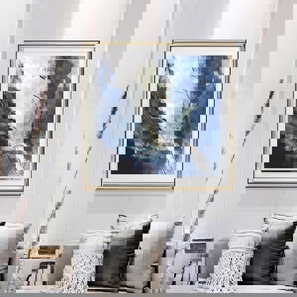 Blue Framed Wall Art Print 70*70cm-Weilai-Weilai Concept