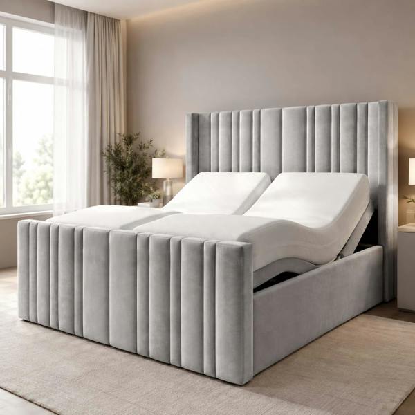 Paradise Beds Rest Line Pannel Electric Adjustable bed With Memory Mattress