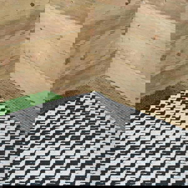 Samuel Alexander 1.5m x 2.1m Atlantis Large Outdoor Alfresco Patio Rug Mat in Onyx