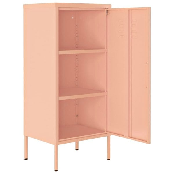 Berkfield Storage Cabinet Pink 42.5x35x101.5 cm Steel