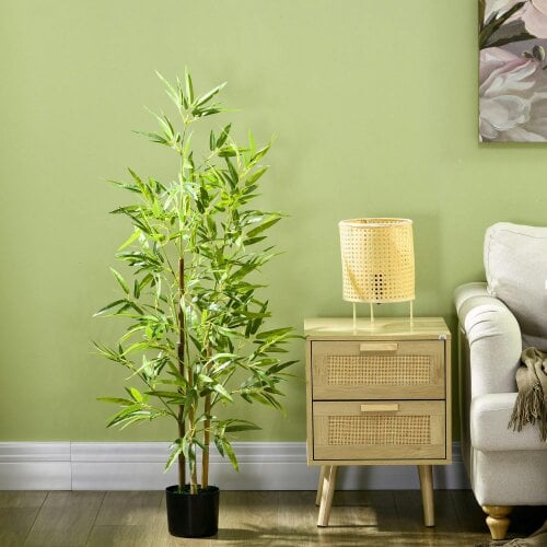 Wyld Haus Hanvette Artificial Bamboo Style Tree Supplied In Pot 120cm