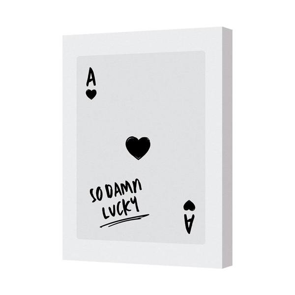 Benjamin Tate Design So Damn Lucky Ace Of Hearts Canvas Art Print UK Handmade