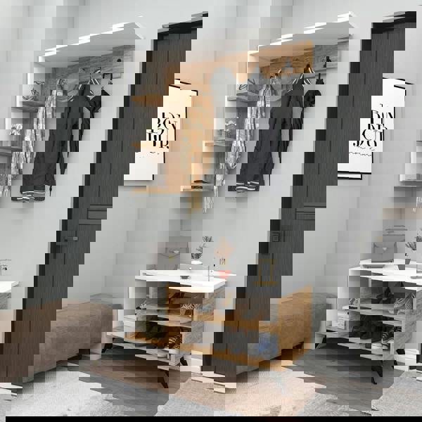 Destina Home Hallway Coat Rack with Shelves Cassia