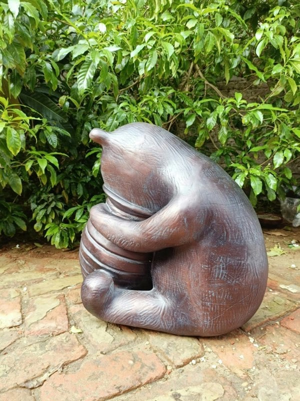 Inspirational Gifting Large Winnie-The-Pooh Ornament Sculpture For A Home or Garden