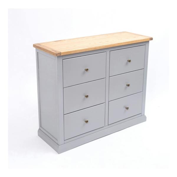Cabinet Bits Rocca 6 Drawer Chest of Drawers Brass Knob