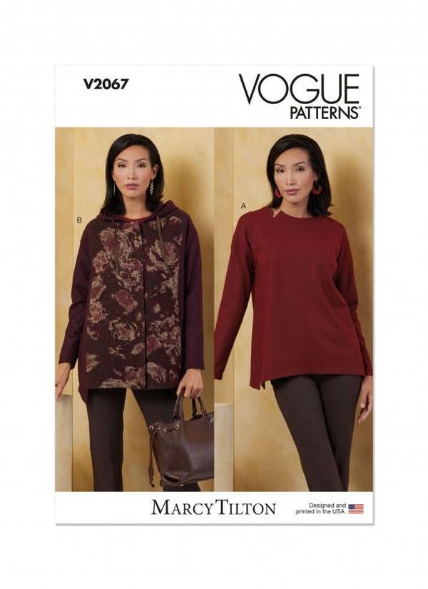 Vogue Sewing Pattern 2067, Tops, Jackets for Women, A (XS-S-M-L-XL-XXL) - Intermediate