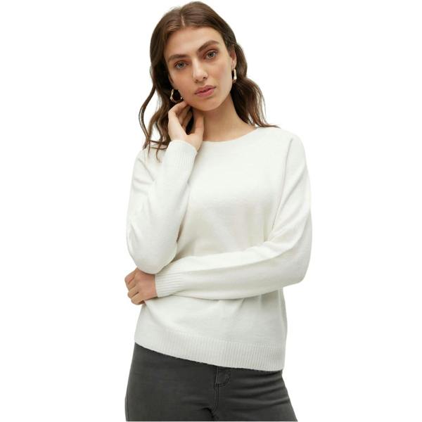 Vero Moda Womens/Ladies Plain Knitted Jumper - Snow White - 
