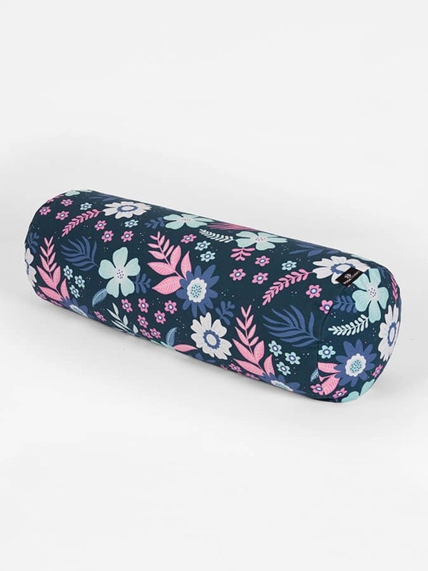 Yoga Studio Organic Buckwheat Floral Meditation Bolster Cushion