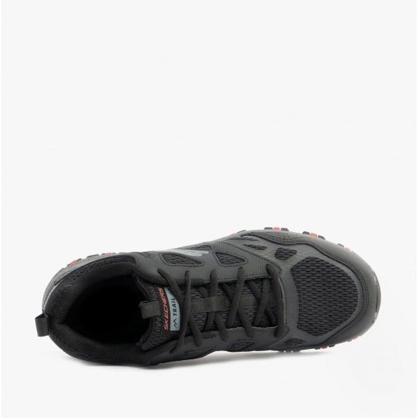 Skechers 237265/BKCC HILLCREST Mens Leather Overlay Trainers Black/Charcoal