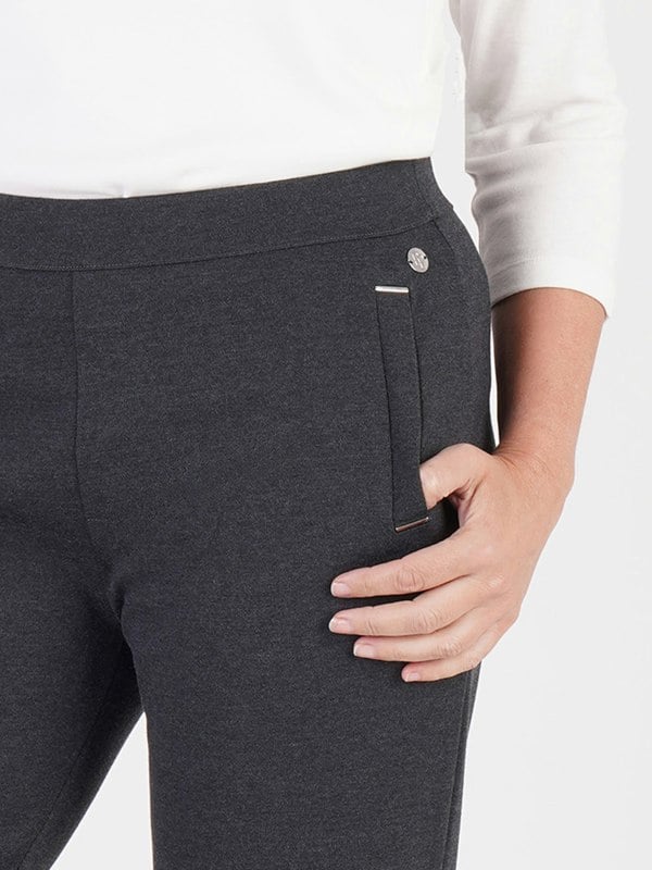 PennyPlain Wide Leg Treggings - Charcoal