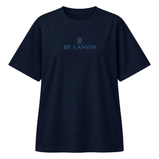 By Lanvin Embroidered Central Logo Blue T-Shirt