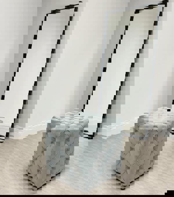 Modern grey fabric cube coffee table with hidden storage for living room - ISTOOLS