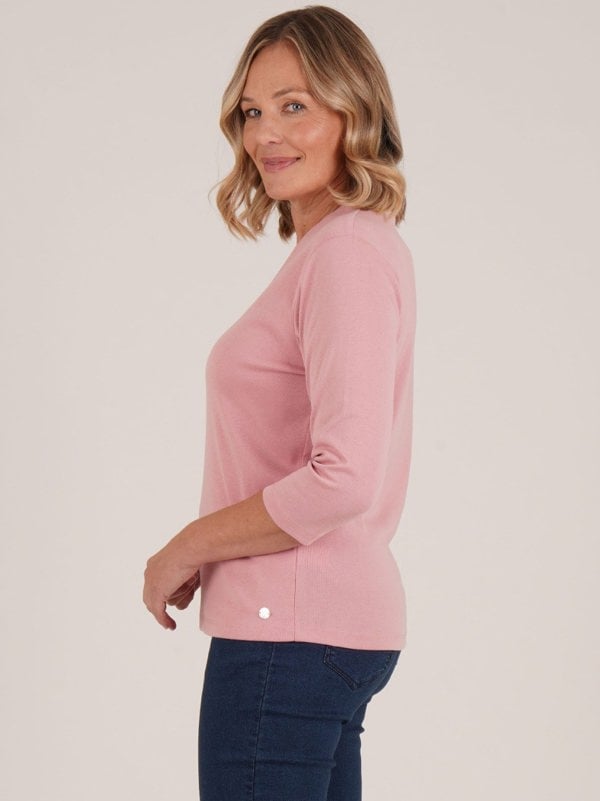PennyPlain High Back V-neck Top - Dusk
