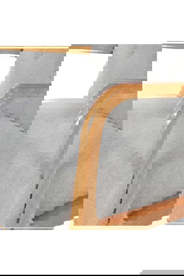 Living and Home 65 cm W x 77 cm D x 75cm H Wooden Frame Sofa Button Upholstered Armchair