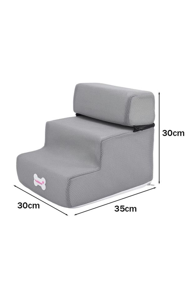 Living and Home 3-Step Upholstered Pet Stairs Climbing Ladder with Detachable Cover