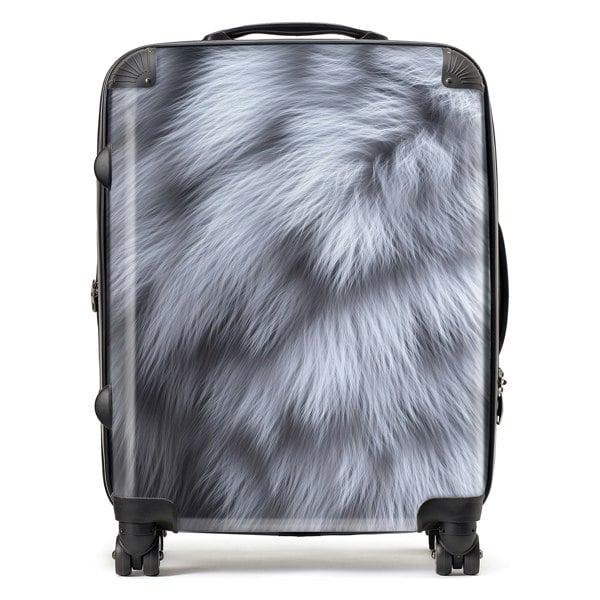 Warren Reed Fur Print Silver Fox Suitcase