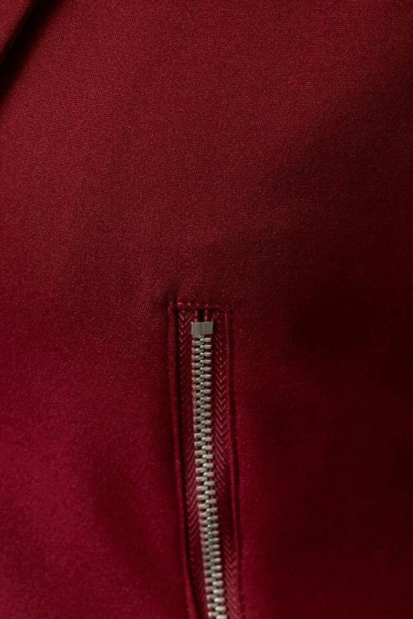 WOVCOR Zipper Detail Woven Blazer Jacket