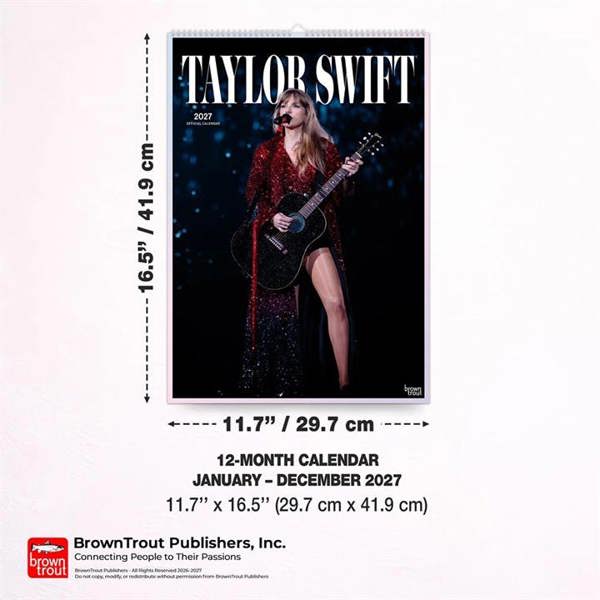 Taylor Swift A3 Calendar 2027, Wall Calendars, Month To View, Entertainment, Gift