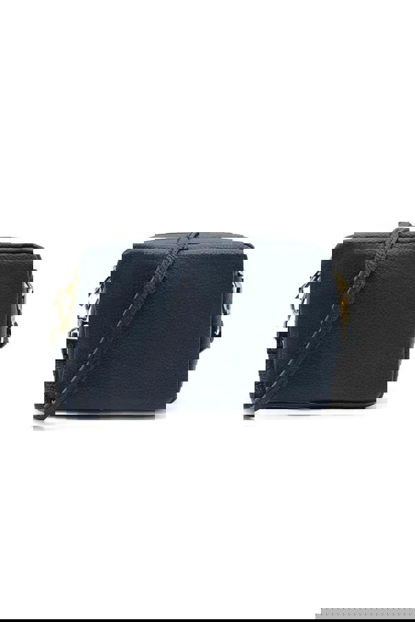 Pluspup Italian Genuine Leather Crossbody Bag with Double Zipper Compartments