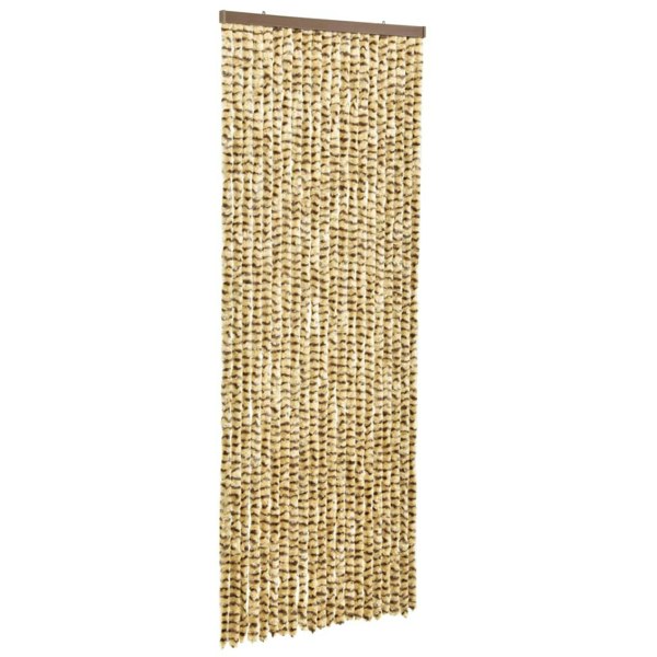 Berkfield Insect Curtain Beige and Brown 56x185 cm Chenille