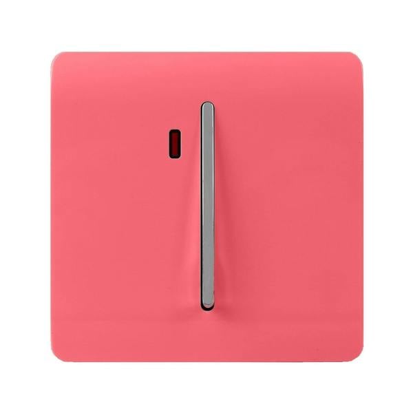 Trendi Switch 1 Gang 45 Amp Cooker Switch with Neon in Strawberry Red