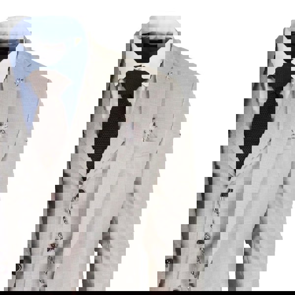 TruClothing James - Men's 3 Piece Cream Tailored Fit Suit