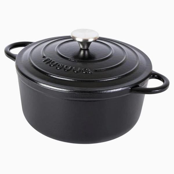 Sourdough By The Sea Large Dutch Oven Cast Iron Casserole Cooking Pot with Lid 4.7L for Sourdough Breadmaking