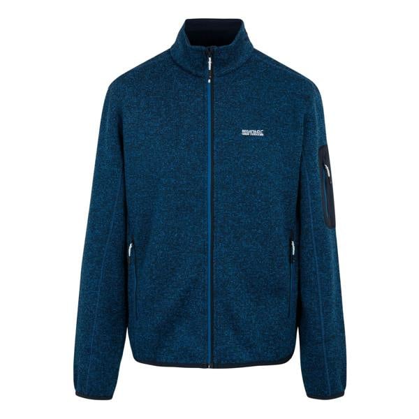 Regatta Mens Newhill Marl Full Zip Fleece Jacket - Snorkel Blue - 