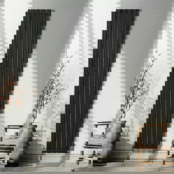 Monstershop Oval Column Radiator – 1800mm x 600mm – Black